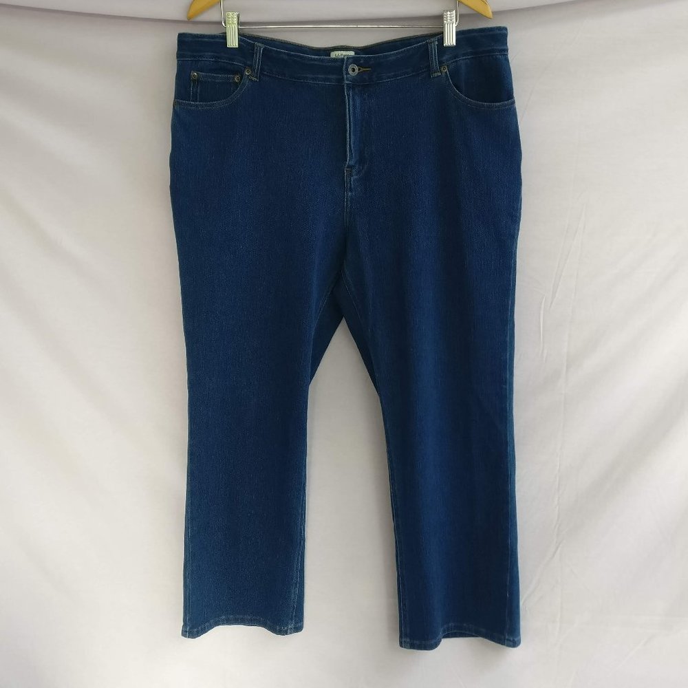 LLBean Lightweight Denim Highrise Cropped Jeans w18P +MEASUREMENT